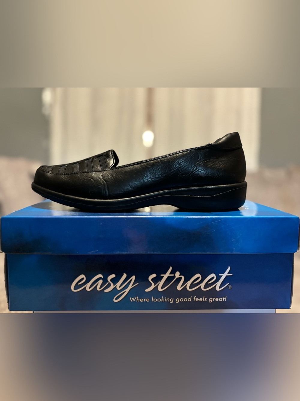 Easy Street Genesis Women’s Comfort Slip On Shoes Black Size 10M New